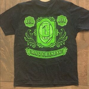 Bag Chasing Kids Short Sleeve Tee - Black and Green